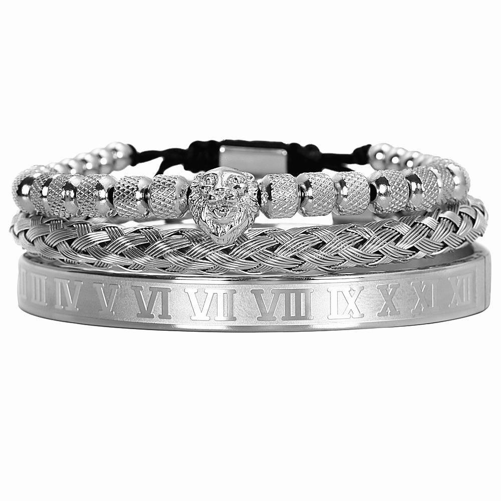 Lion King Silver Bracelet Set - Royal Jewlz