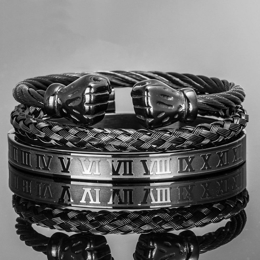Royal Fist Black Bracelet Set - Royal Jewlz