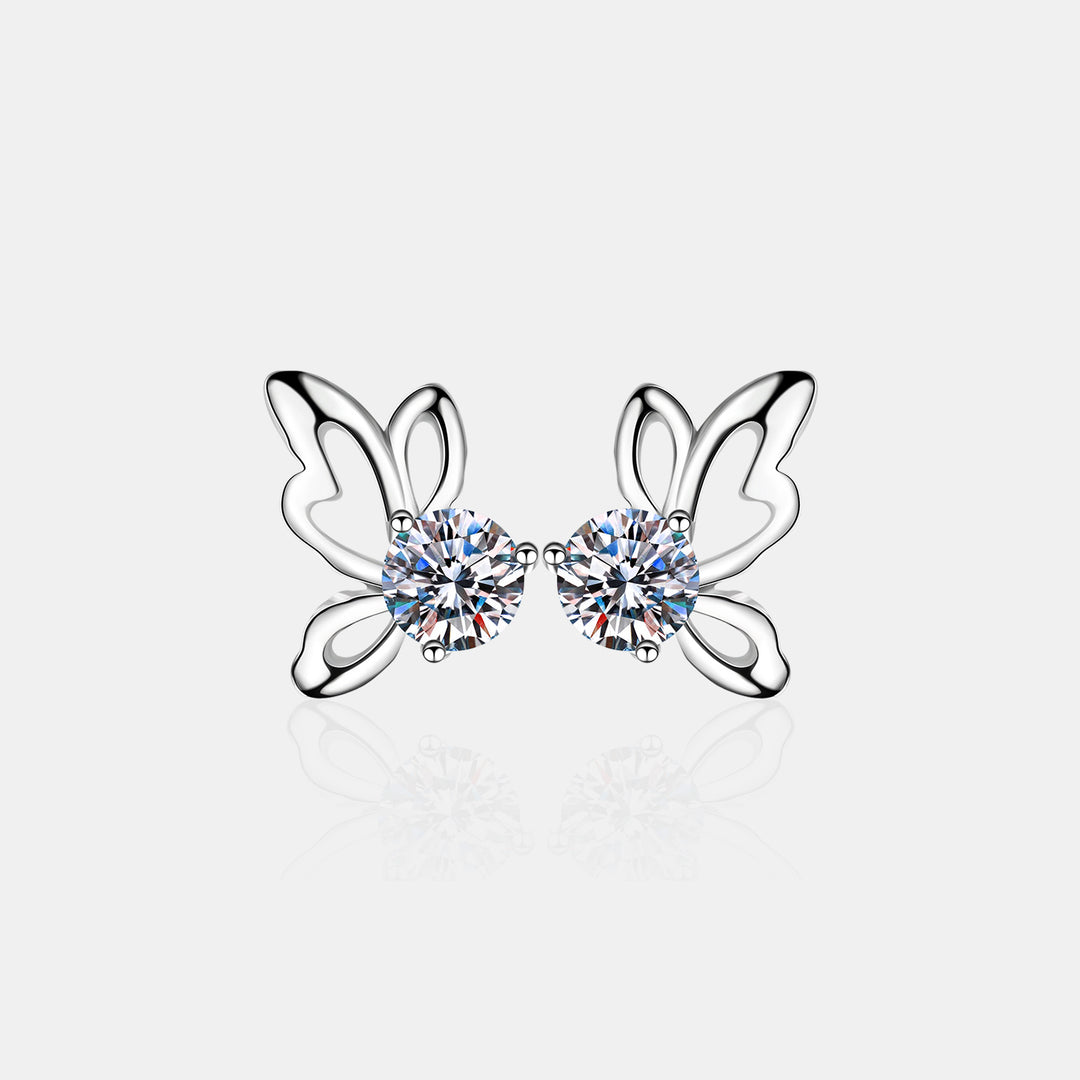 Enchanted Wings: 1 Carat Moissanite Earrings