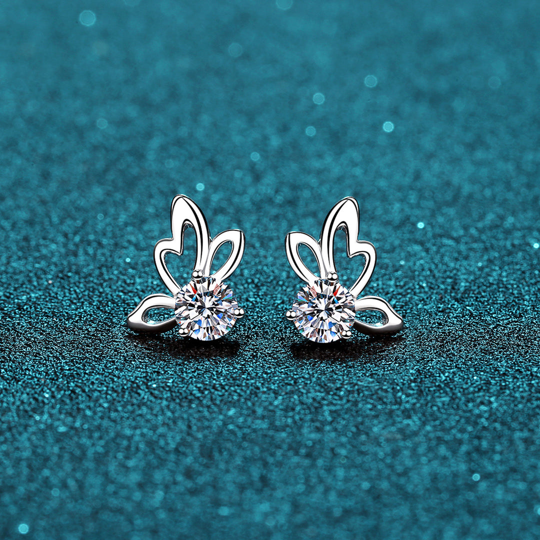 Enchanted Wings: 1 Carat Moissanite Earrings