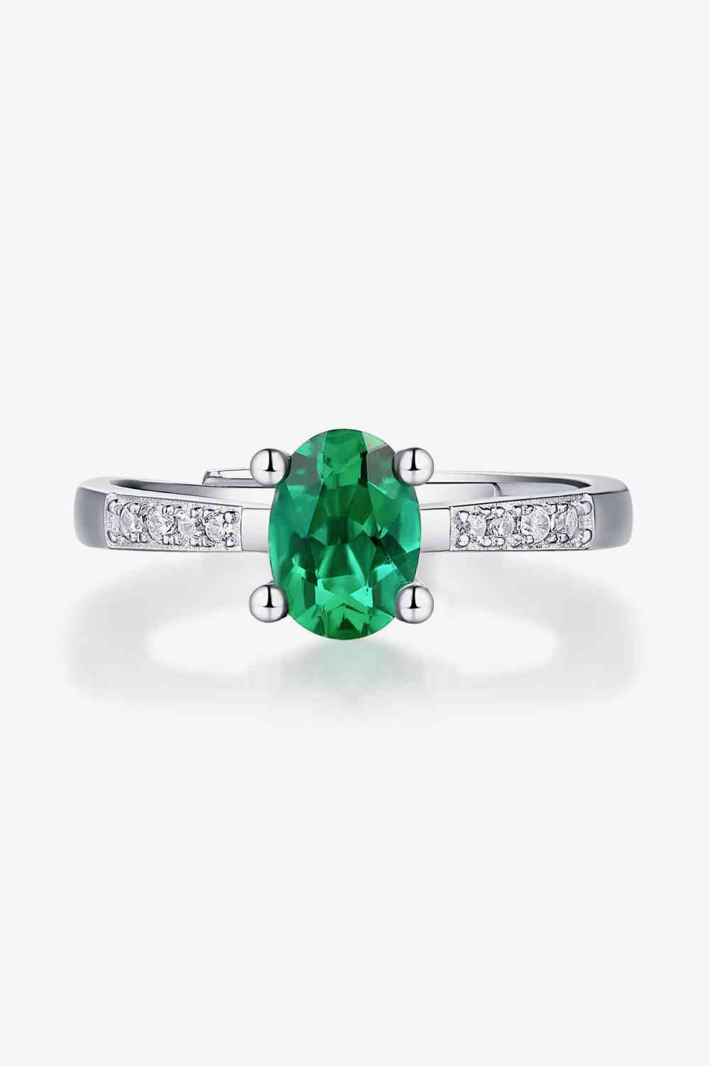 Emerald Enchantment: 1 Carat Lab-Grown Emerald Stone Ring