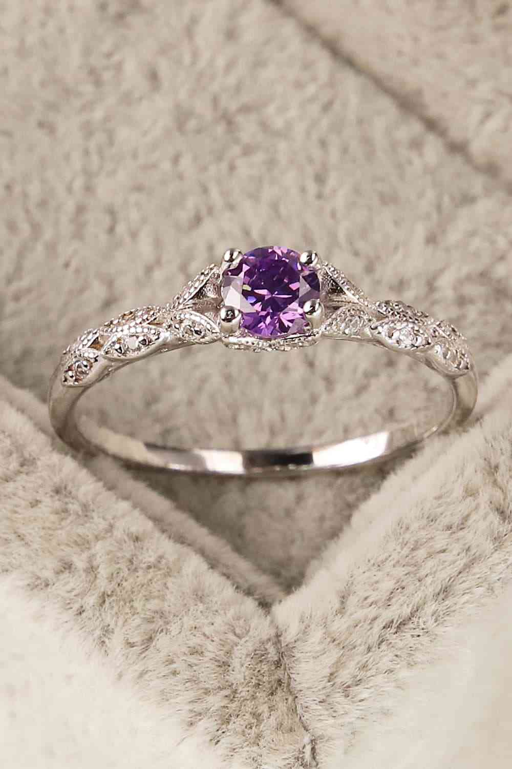 Mystic Violet: Inlaid Amethyst Ring