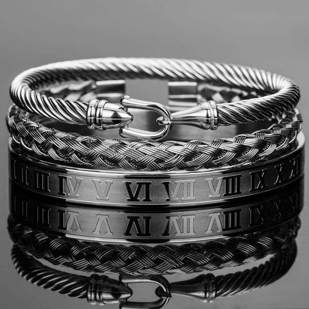 Armring Silver Bracelet Set - Royal Jewlz