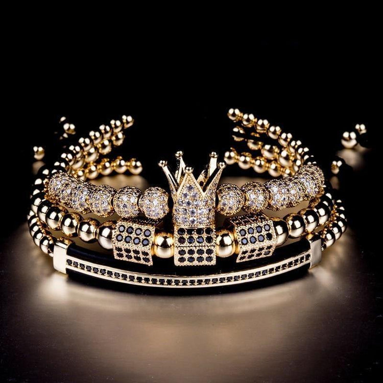 Athena Gold Bracelet Set - Royal Jewlz