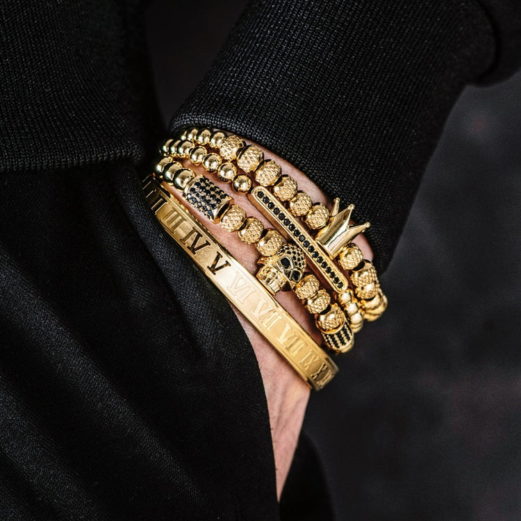 Hades Gold Luxury Bracelet Set - Royal Jewlz