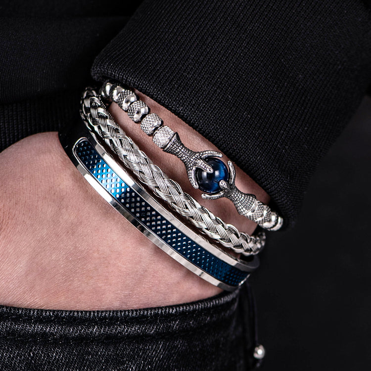 Heracles Eye Blue Luxury Bracelet Set - Royal Jewlz