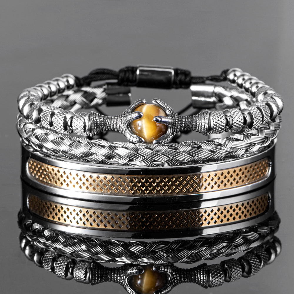 Heracles Eye Gold Luxury Bracelet Set - Royal Jewlz