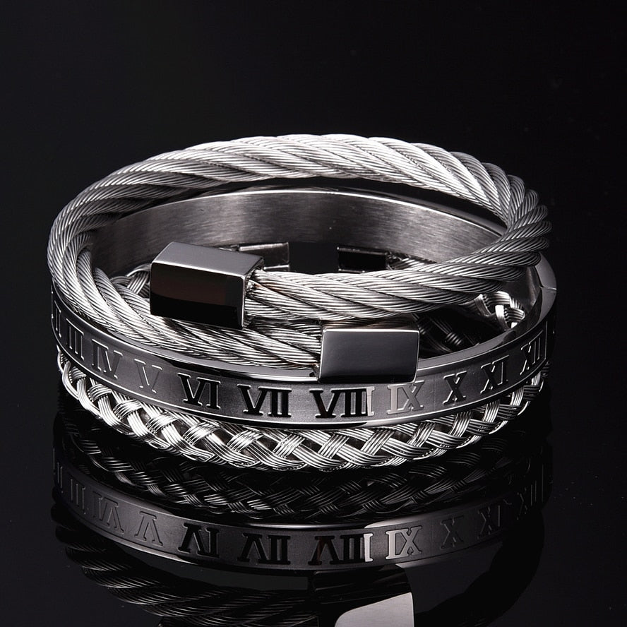 IV Royal Silver Bracelet Set - Royal Jewlz