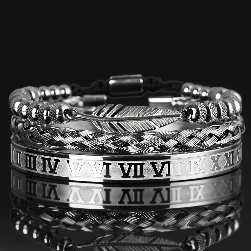 Ploutos Silver Bracelet Set - Royal Jewlz