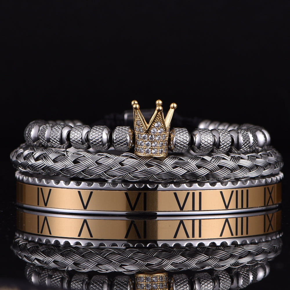 Royal Deluxe Crown Gold Luxury Bracelet Sets- Royal Jewlz