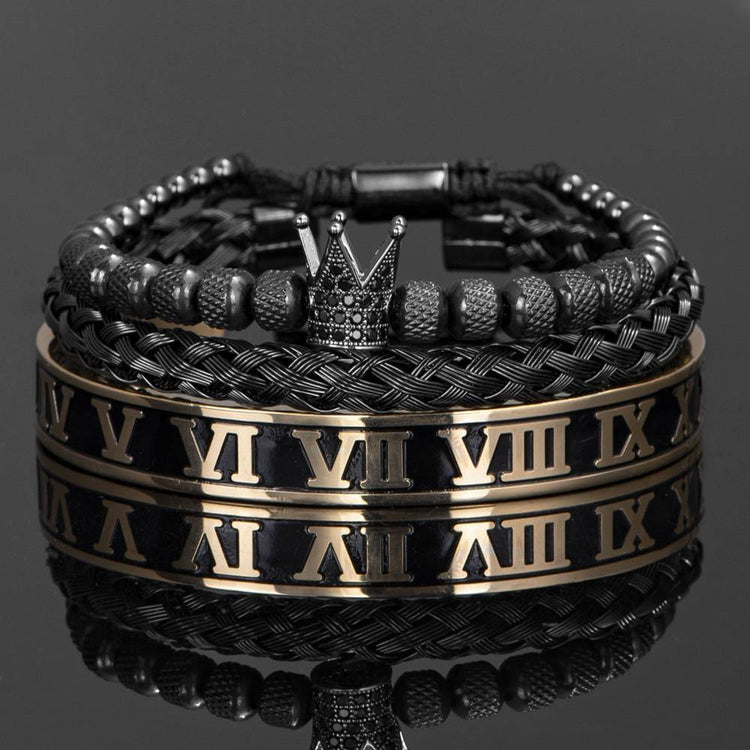Shadow Royal Crown - Kings Bracelet - 18k gold plated - stainless steel - premium made quality - luxury bracelets - Royal Jewlz
